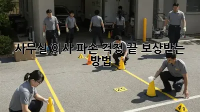 사무실 이사, 파손 걱정 끝! 보상받는 방법