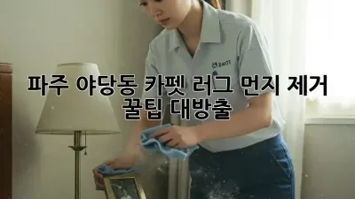 파주 야당동🏡 카펫, 러그 먼지 제거🧹 꿀팁 대방출!