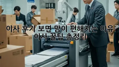이사 후기 보면 맘이 편해지는 이유: 이사 꿀팁 총정리!